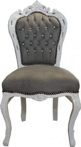 Casa Padrino Barocco Cena Chair nero / bianco con strass Bling Bling - stile antico Mobili
Casa Padrino Baroque Dining Chair Gray / White with Bling Bling Glittering - Furniture Antique style