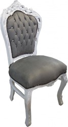 98/5000
Casa Padrino Baroque Dining Chair Gray / White with Bling Bling Glittering - Furniture Antique style 98/5000
Casa Padrino Baroque Dining Chair Gray / White with Bling Bling Glittering - Furniture Antique style