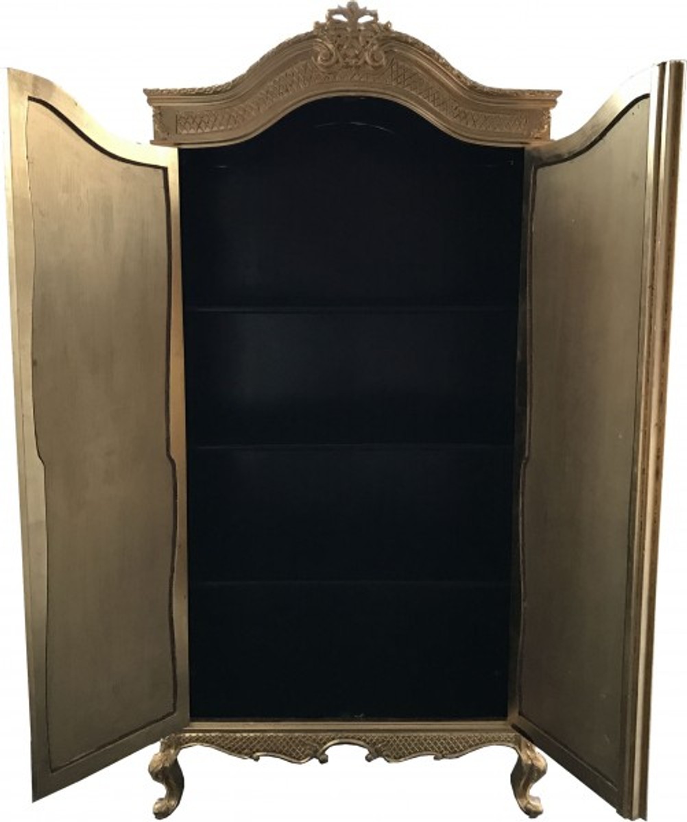 Casa Padrino Barock Kleiderschrank Garderobe Garderobenschrank Gold Baroque Cabinet Wardrobe Golden Furniture Castle Schloss Hotel Luxus Luxury Einrichtung Möbel Casa Padrino Barock Kleiderschrank Garderobe Garderobenschrank Gold Baroque Cabinet Wardrobe Golden Furniture Castle Schloss Hotel Luxus Luxury Einrichtung Möbel