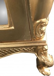 Casa Padrino Armadio Barocco Oro, Legno di Faggio Massiccio, L 110 x A 230 x P 53 cm, Mobile da Camera Stile Antico
