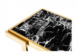 Casa Padrino Luxury Console Table Gold 150 x 40 x H. 76 cm - Stainless Steel and Faux Marble