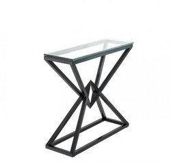 Casa Padrino Console de luxe en acier inoxydable et verre Bronze 90 x 30 x H. 82 cm