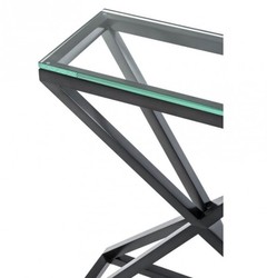 Casa Padrino Console de luxe en acier inoxydable et verre Bronze 90 x 30 x H. 82 cm