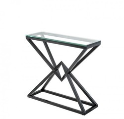Casa Padrino Console de luxe en acier inoxydable et verre Bronze 90 x 30 x H. 82 cm