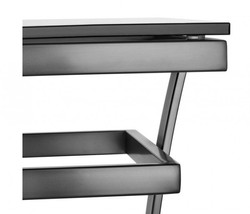 Casa Padrino Luxus Konsole im Barockstil Bronze mit Rauchglas 80 x 40 x H. 78 cm