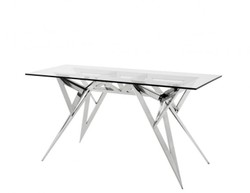 Casa Padrino Luxus Konsole - Exklusive Konsolentisch aus Edelstahl und Glas - 150 x 60 x H. 76 cm