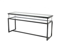 Casa Padrino Console de Luxe Bronze 160 x 45 x H. 77 cm - Meuble Art Déco en Acier Inoxydable et Verre
