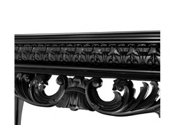 Casa Padrino Luxury Console Table in Baroque Style Mahogany Wood, Waxed Black, 152 x 52 x H. 101 cm
