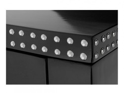 Casa Padrino Luxury Mahogany Console Table in Piano Black and Nickel, 163 x 46,5 x H. 83 cm