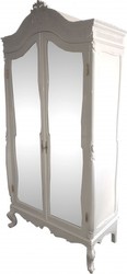 Casa Padrino Armoire Baroque Blanc Haute Brillance 110 x 230 x 53 cm - Meuble de Chambre de Luxe Style Antique Casa Padrino Armoire Baroque Blanc Haute Brillance 110 x 230 x 53 cm - Meuble de Chambre de Luxe Style Antique