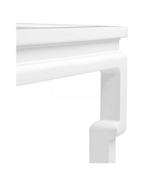 Casa Padrino Console de Luxe en Acajou Blanc Piano, 160 x 45 x H. 78 cm