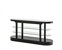 Casa Padrino Luxus Konsole aus Birkenholz in Schwarz - 180 x 57 x H. 87,5 cm