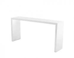 Casa Padrino Luxury Console Table Set of 2 - Polished Stainless Steel - 170x40xH.80 cm / 150x40xH.70 cm