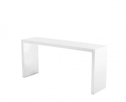 Casa Padrino Luxury Console Table Set of 2 - Polished Stainless Steel - 170x40xH.80 cm / 150x40xH.70 cm