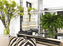 Casa Padrino Luxury Console Table Set of 2 - Polished Stainless Steel - 170x40xH.80 cm / 150x40xH.70 cm