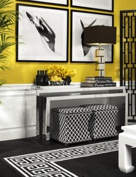 Casa Padrino Luxury Console Table Set of 2 - Polished Stainless Steel - 170x40xH.80 cm / 150x40xH.70 cm