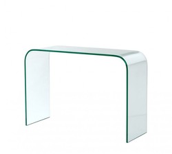Casa Padrino Luxus Art Deco Glas Konsole 110 x 40 x H. 75 cm - Luxus Kollektion
