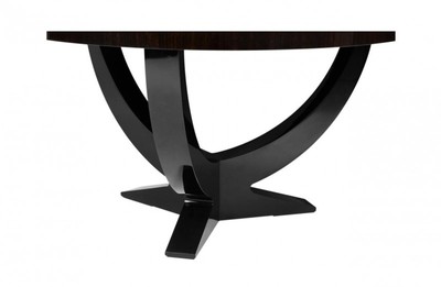 Casa Padrino Designer Luxus Mahagoni Esstisch 150 x H. 78 cm - Hochglanzbraun