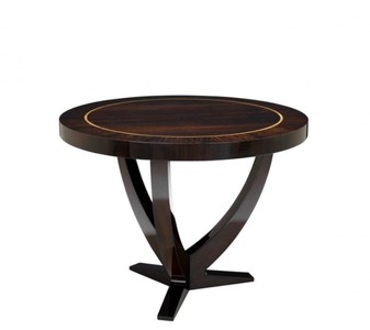 Casa Padrino Luxus Esstisch Mahagoni Holz Hochglanzbraun 100 x H. 76 cm - Runder Designer Hotel Tisch