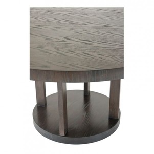 Casa Padrino Designer Luxus Esstisch aus Mahagoni Holz und Eichenfurnier in Mahagoni Furnier / Holzkohle / Grau 152 x H. 75 cm