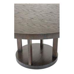 Casa Padrino Tavolo da pranzo di design di lusso in legno di mogano e impiallacciatura di quercia, impiallacciatura mogano / antracite / grigio 152 x H. 75 cm