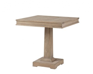 Casa Padrino Tavolo da pranzo di lusso di design in legno di quercia, quercia rustica, 80 x 80 x H. 78 cm