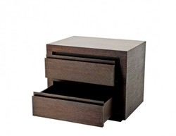Casa Padrino Mobile di Lusso in Mogano con 2 Cassetti Marrone / Caffè 62 x 45 x H. 53 cm