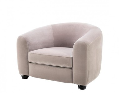 Casa Padrino Luxury Art Deco Hotel Armchair, Elegant Velvet Lounge Chair in Grey, 105 x 93 x 78 cm