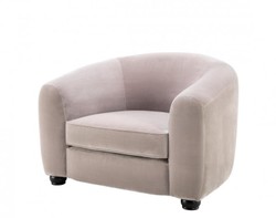 Casa Padrino Luxus Art Deco Hotelsessel, bequemer Loungesessel aus Samt in Grau, 105 x 93 x 78 cm