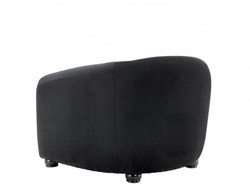 Casa Padrino Luxus Art Deco Hotelsessel in Schwarz - 105 x 93 x 78 cm