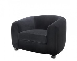 Casa Padrino Luxus Art Deco Hotelsessel in Schwarz - 105 x 93 x 78 cm
