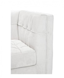 Casa Padrino Luxus Designer Hotel Sessel in Weiß mit schwarzem Gestell - 94 x 82 x 77 cm