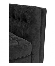 Casa Padrino Fauteuil de luxe design pour hôtel en noir - Velours et structure en bois - 94 x 82 x H. 77 cm