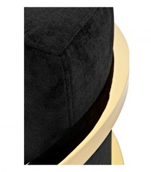 Casa Padrino Luxury Designer Art Deco Hotel Lounge Chair in Gold and Black Velvet, 76 x 76 x 70 cm