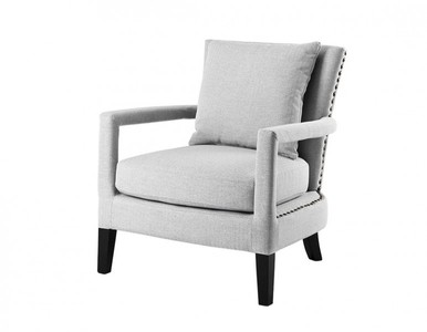 Casa Padrino Luxury Lounge Chair in Light Grey - Hotel Furniture - 70 x 70 x 81 cm