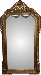Casa Padrino Specchio da Parete Barocco di Lusso Oro 99 x 174 cm - Specchio Decorato in Legno Massello Casa Padrino Specchio da Parete Barocco di Lusso Oro 99 x 174 cm - Specchio Decorato in Legno Massello