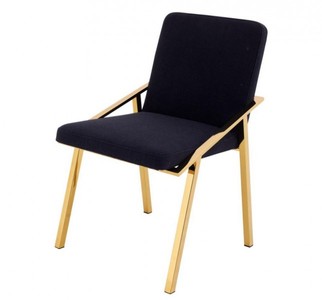 Casa Padrino Luxus Designer Stuhl Schwarz Gold - Luxus Kollektion