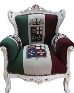 Casa Padrino Sillón Barroco Infantil Diseño Italia Crema - Trono hecho a mano de madera maciza, altura 84 cm Casa Padrino Sillón Barroco Infantil Diseño Italia Crema - Trono hecho a mano de madera maciza, altura 84 cm