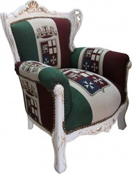 Casa Padrino Sillón Barroco Infantil Diseño Italia Crema - Trono hecho a mano de madera maciza, altura 84 cm Casa Padrino Sillón Barroco Infantil Diseño Italia Crema - Trono hecho a mano de madera maciza, altura 84 cm