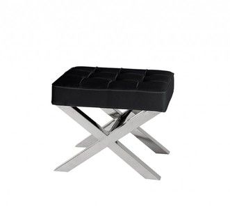 Casa Padrino luxury seat stool with leather look 60 x 46 x H. 51.5 cm - Designer Hotel Stool