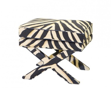 Casa Padrino lusso Sgabello Zebra 62 x 46 x H. 50 cm - sgabello di lusso