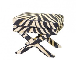 Casa Padrino lusso Sgabello Zebra 62 x 46 x H. 50 cm - sgabello di lusso