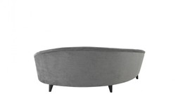 Casa Padrino Luxury Sofa curved in Light Grey with black legs - 245 x 87 x 79 cm
