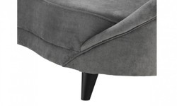 Casa Padrino Luxury Sofa curved in Light Grey with black legs - 245 x 87 x 79 cm