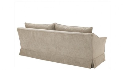 Casa Padrino Luxus Sofa im Barockstil Greige Samt, 222 x 108 x 89 cm - Limited Edition