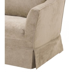 Casa Padrino Luxus Sofa im Barockstil Greige Samt, 222 x 108 x 89 cm - Limited Edition