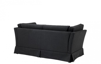 Casa Padrino Luxus Sofa Nadelstreifen in Schwarz Weiß - 172 x 83 x 78 cm - Elegantes Hotel- und Wohnzimmer-Möbel