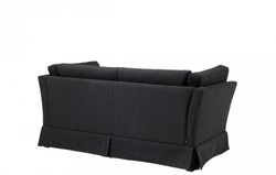 Casa Padrino Canapé de luxe à rayures fines noir et blanc - 172 x 83 x 78 cm - Mobilier élégant pour hôtels et salons