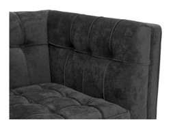 Casa Padrino Luxury Sofa in Baroque Style, Black Velvet and Black Legs, 230 x 81 x 78 cm