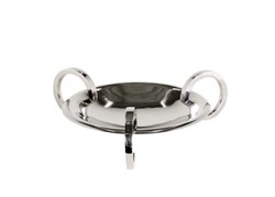 Casa Padrino Designer Serving Platter Nickel Finish 50 x H. 15 cm - Elegant Flat Bowl made of Aluminum